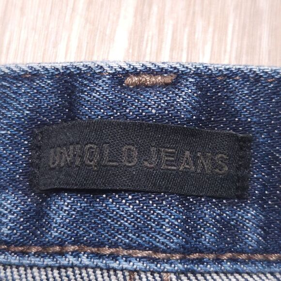 Uniqlo Slim Straight Selvedge Jeans Mens 29x34(31) Blue Kaihara Stretch Mid Rise - Picture 4 of 11